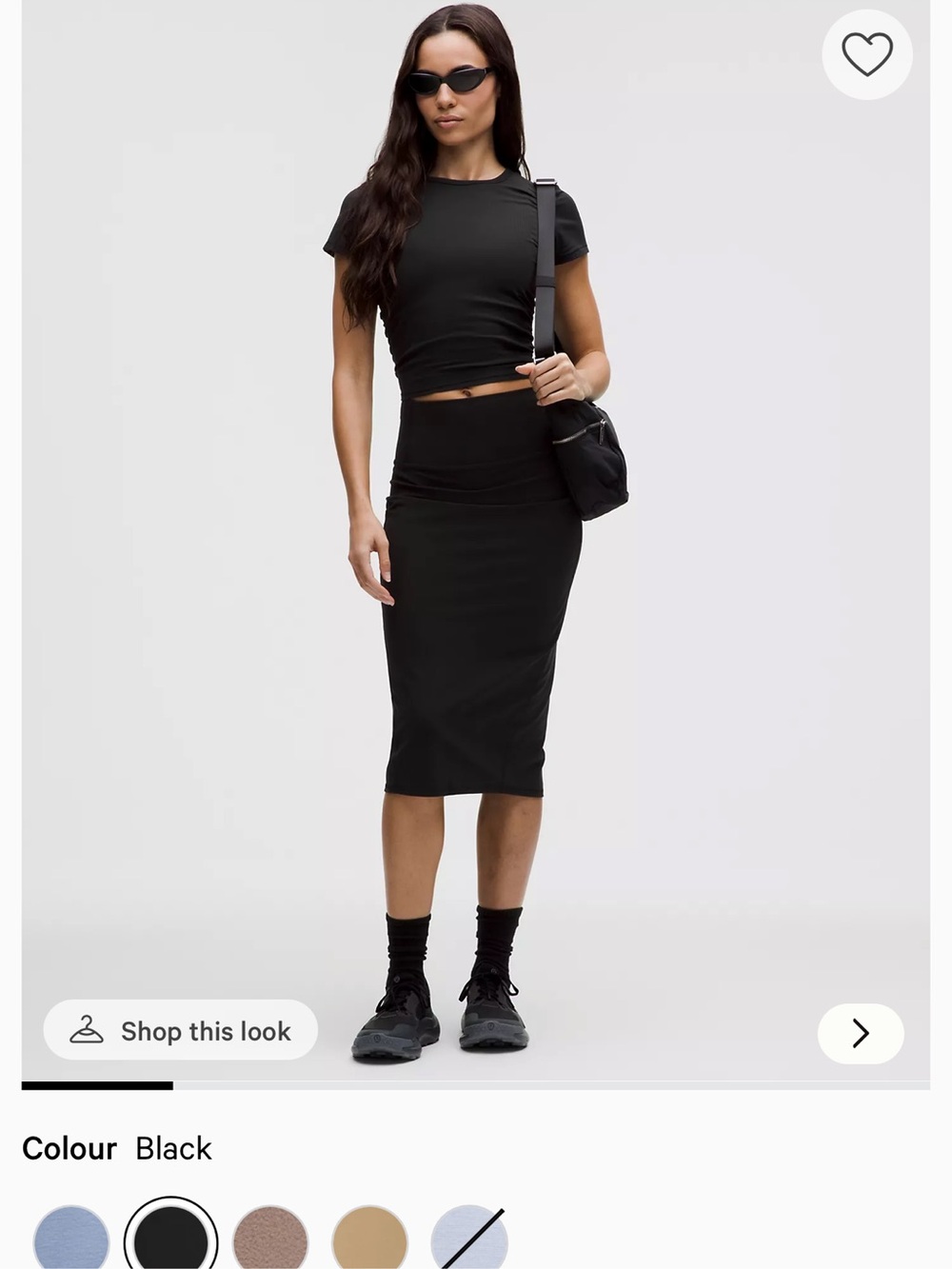Nulu Slim-Fit High-Rise Midi Skirt